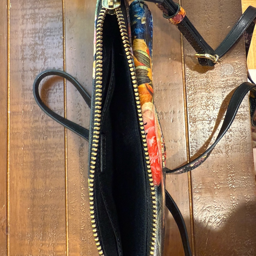 LODIS Black Multicolor Floral Crossbody Wallet - Picture 4 of 4